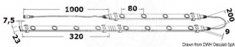 Osculati 13.840.12 - Низкопрофильная светодиодная планка Ark 320 мм 12В 