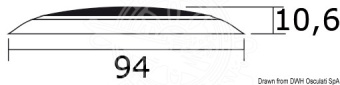 Osculati 13.179.80 - Накладной LED светильник 12В 3Вт 84Лм накладка из нержавеющей стали