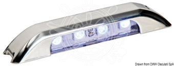 Osculati 13.428.02 - Накладной LED светильник дежурного освещения 12/24В 0.4Вт 10Лм синий свет направленный вниз