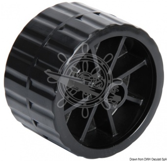 Osculati 02.029.05 - Дистанционная втулка вровень с колесом, черная 75 мм Ø отверстия 17 мм 