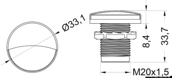 Osculati 13.188.11 - Встраиваемый круглый LED светильник дежурного освещения 12 В 0,4 Вт 21 Лм белый свет пучок вниз