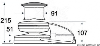 Osculati 02.563.12 - Lewmar V5 лебедка, высокая 12 мм цепь