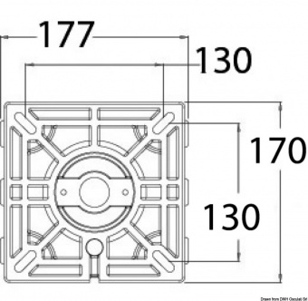 Osculati 48.707.03 - Регулируемая опора для сиденья Waverider 580/710 мм 