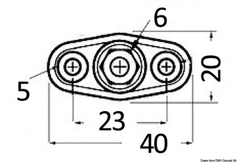 Osculati 14.205.01 - Клеммы винтовые Power Post для соединения проводов малая 40 x 20 мм