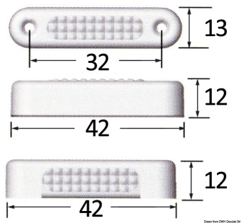 Osculati 13.634.40 - Накладной 4 LED светильник Attwood дежурного освещения 12В 1Вт белый свет вертикальный пучёк