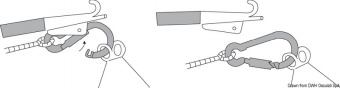 Osculati 34.459.14 - Крюк-карабин самозащелкивающийся из нержавеющей стали, 160 мм (1 компл. по 1 шт.)