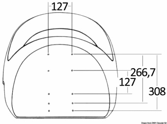 Osculati 48.408.10 - Каркас (без подушек) откидного сиденья ATTWOOD Centric II эргономичной формы 