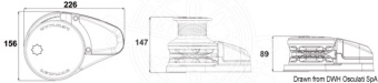 Osculati 02.600.10 - Лебедка VX3 GD 12 В 1500 Вт 10 мм