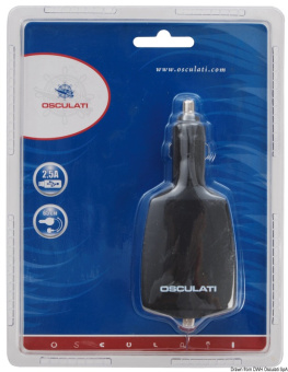 Osculati 14.517.11 - Двойной адаптер USB с выдвижным кабелем micro-USB