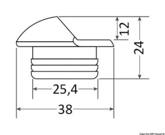 Osculati 13.425.92 - Встраиваемый LED светильник Alcor дежурного освещения 12/24В 0.2Вт 10Лм красный свет