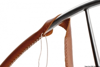 Osculati 65.527.01 - Комплект для обшивки штурвала кожей полированный или замшевый коричневый 