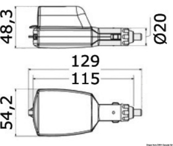 Osculati 14.517.11 - Двойной адаптер USB с выдвижным кабелем micro-USB
