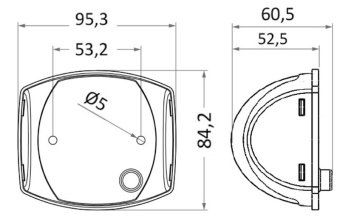 Osculati 11.060.21 - Бортовой огонь светодиодный Sphera II красный 112,5° 12/24 В 2 Вт 80 x 52 x 92 мм из нержавеющей стали