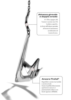 Osculati 01.109.20 - Якоря Trefoil® из нержавеющей стали AISI 316 зеркальной полировки 20 кг 660 x 475 мм