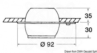 Osculati 13.870.72 - Встраиваемый поворотный точечный светильник SPOTGYRO 12В 10Вт (1 компл. по 1 шт.)