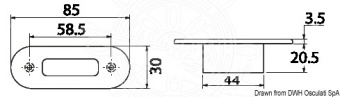 Osculati 13.180.01 - Встраиваемый светодиодный светильник для дежурного освещения, белый свет 