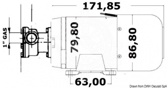 Osculati 16.193.80 - Трюмная помпа SELF-PRIMING для профессионального применения 80 л/мин 24V 
