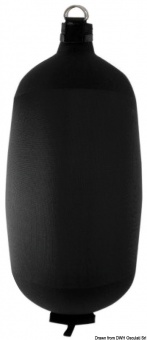 Osculati 33.301.02 - Тканевый надувной кранец FENDERTEX цилиндрической формы C73 черный Osculati