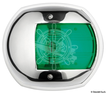 Osculati 11.411.72 - Бортовой огонь Sphera Design Maxi 20 зелёный 112,5° 12 В 15 Вт 130 x 65 x 115 мм из нержавеющей стали