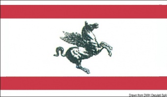 Osculati 35.425.02 - Флаг Тосканы из полиэфирного флагдука 30 х 45 см 