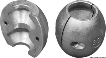 Osculati 43.802.22 - Алюминиевый Карданный Вал С Оливковым Анодом 22 мм (7/8)