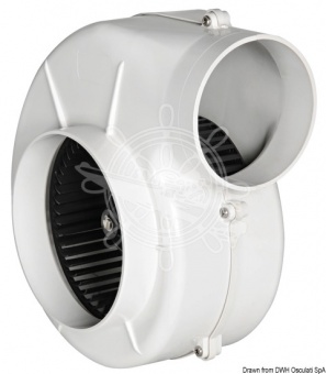 Osculati 16.107.01 - Центробежный вытяжной вентилятор с кронштейном крепления 12 В 500 куб.м/ч 11,5 А