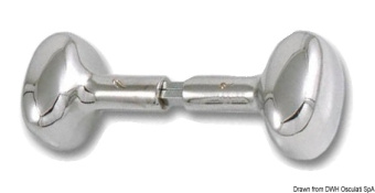 Osculati 38.348.52 - Ручка дверная из хромированной латуни Classic 58x46 мм
