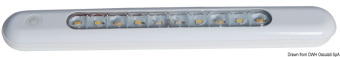 Водонепроницаемый светодиодный светильник накладного монтажа 310x40x15 мм