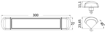 Osculati 13.193.21 - Накладной герметичный LED светильник 12/24В 6Вт 140Лм с сенсорным выключателем