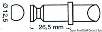 Osculati 34.430.08 - Уключина из пластика Ø12,5x26,5 мм 