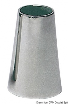 Osculati 41.112.30 - Коническое основание из нержавеющей стали - прямое 90°, для труб 30 мм 