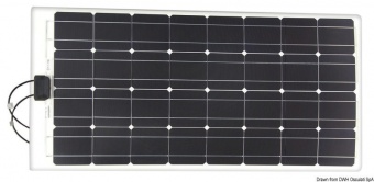Osculati 12.034.11 - Гибкая солнечная монокристаллическая панель SunPower Enecom IP65 12 В 100 Вт 1,6 кг 1231 x 536 х 1,7 мм