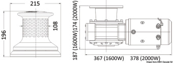 Osculati 02.612.24 - Lewmar Capstan C4 кабестан - 24 В