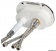 Osculati 15.240.30 - Душевая ниша Oval со смесителем и кнопочным душем Mizar, крышка хром, шланг армированный ПВХ 2,5 м