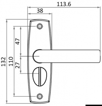 Osculati 38.130.20 - Магнитный замок правый с фиксатором, пара ручек с накладками CONTEMPORARY 