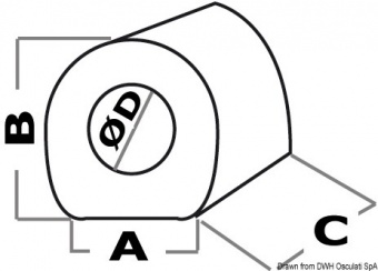 Osculati 39.200.01 - Буксировочные / подъемные кольца, 2 шпильки 5 мм, 38x35 мм 