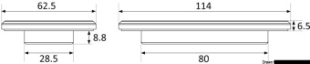 Osculati 14.177.15 - Низкопрофильный сальник из алюминия черного цвета Ø до 15 мм