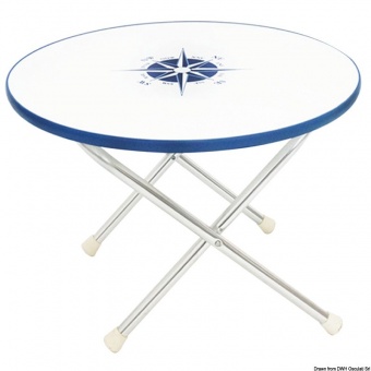 Osculati 48.354.12 - Складной стол круглый высокого качества 600 х 400 мм 