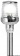 Osculati 11.110.02 - Мачта Classic 360° съемная с настенным креплением 60 см, нерж. сталь 
