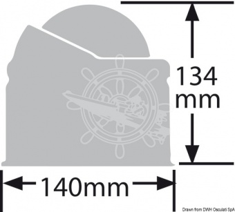 Osculati 25.083.41 - Компас RITCHIE Helmsman 3'' 3/4 (94 мм) с компенсаторами и подсветкой, с нактоузом, комбинированной картушкой, Черный-черный (1 компл. по 1 шт.)