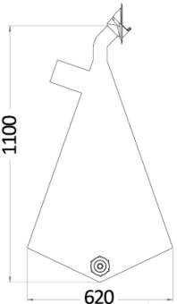 Osculati 15.470.90 - Мешок из ПВХ для душа Saturn с основанием для вертикального монтажа (15.470.11/12 и 15.471.11/12)