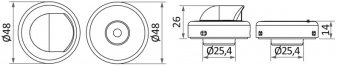 Osculati 14.186.15 - Герметичный боковой (под 90°) кабельный сальник из нейлона, стекловолокна и нержавеющей стали Ø проводов 3-8 мм Osculati