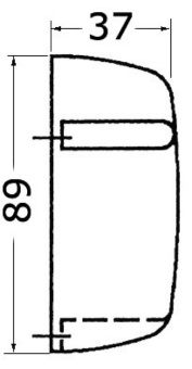 Osculati 13.529.24 - Накладной 18 LED светильник Courtesy Light 24В с линзой из прозрачного плексигласа