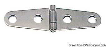 Osculati 38.467.90 - Петля симметричная из нержавеющей стали 101 x 27 x 1.7 мм (3 шт)