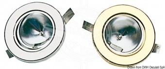 Osculati 13.502.00 - Точечный светильник врезной без защитного стекла, латунь хромированная 