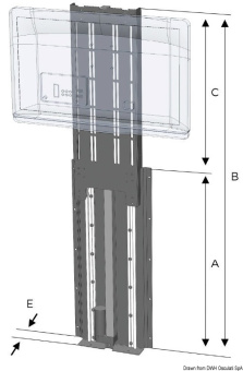 Osculati 48.760.12 - UP- DOWN TV- LIFT 650 мм 12 V 