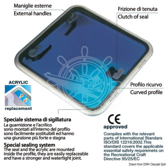 Osculati 19.410.20 - Низкопрофильный люк LEWMAR 20