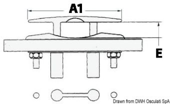 Osculati 40.136.03 - Убирающаяся утка точного литья 305 x 70 мм 12 мм