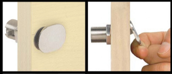 Osculati 38.179.51 - Пружинная защелка запор Flush Lock с прямоугольной кнопкой тип B