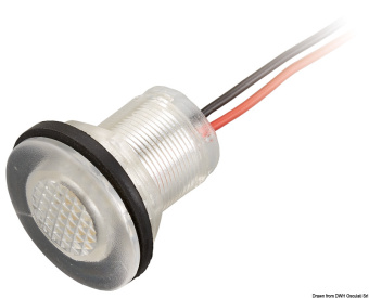 Osculati 13.183.11 - Встраиваемый LED светильник дежурного освещения 12В 0.2Вт 12.5Лм 31.6мм белый свет